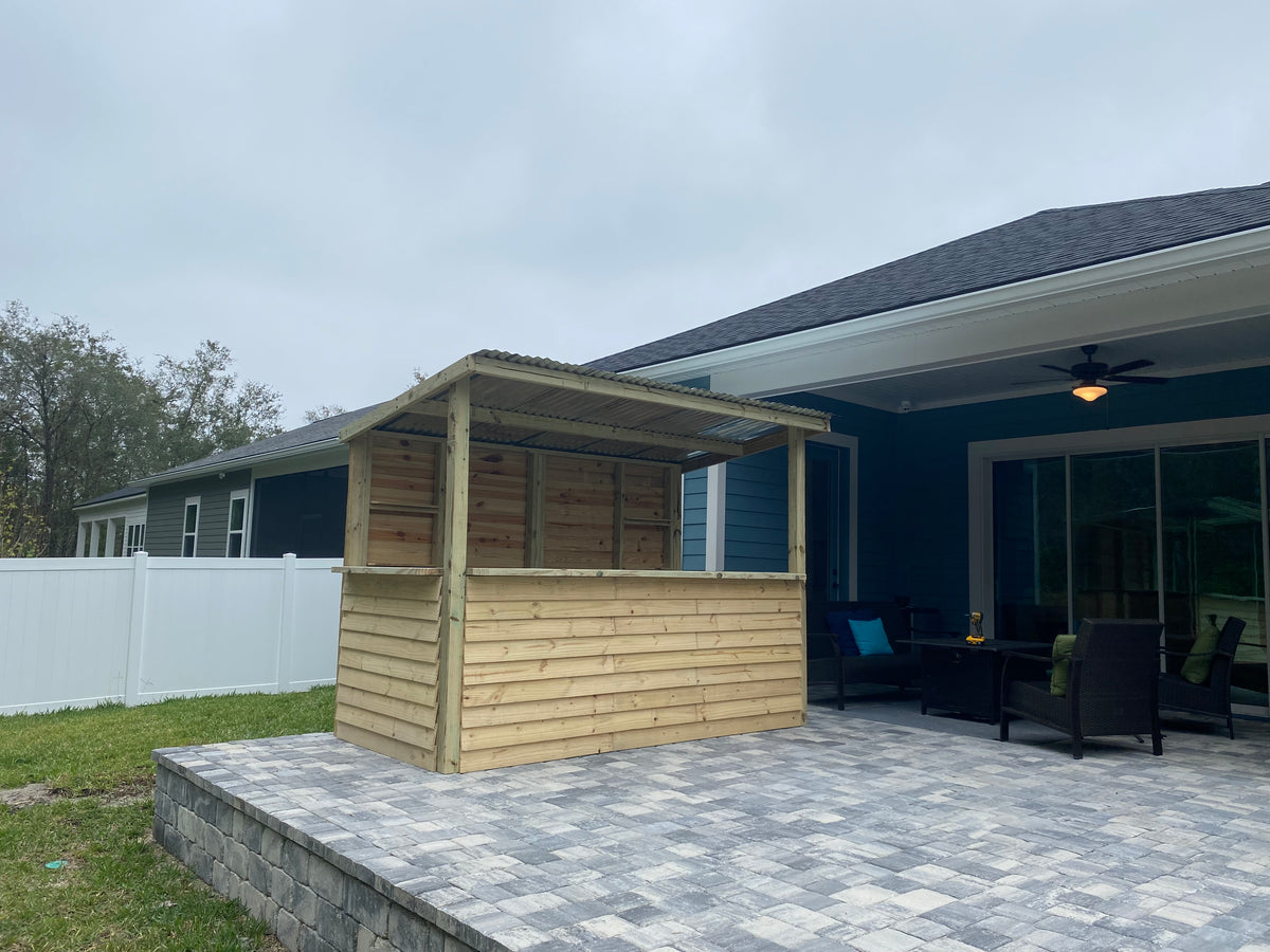 BuildABar outdoor bar on a backyard patio